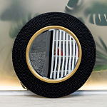 Зеркало в черной фактурной раме с золотым кантом Summon the Light варинант исполнения - 8 | Loft Concept в Липецке