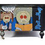 Кресло "Умный Умник" Rick and Morty graffiti chair натуральная кожа  варинант исполнения - 6 | Loft Concept в Липецке