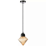 Подвесной светильник с янтарным рельефным плафоном Lamp with Frozen Glass Effect варинант исполнения - 1 | Loft Concept в Липецке