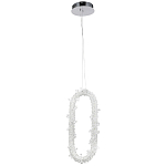 Подвесной светильник овальной формы с декором кристаллы Gilbertine Oval Crystals Hanging Lamp варинант исполнения - 2 | Loft Concept в Липецке