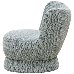Дизайнерское мягкое кресло без подлокотников в голубой пестрой обивке Roux Armchair варинант исполнения - 4 | Loft Concept в Липецке
