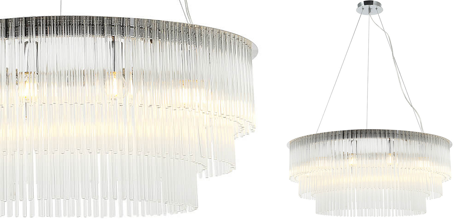 Люстра Harrison Chandelier chrome 12 lamp Люстра Harrison Chandelier chrome 12 lamp - Loft-Concept в Липецке