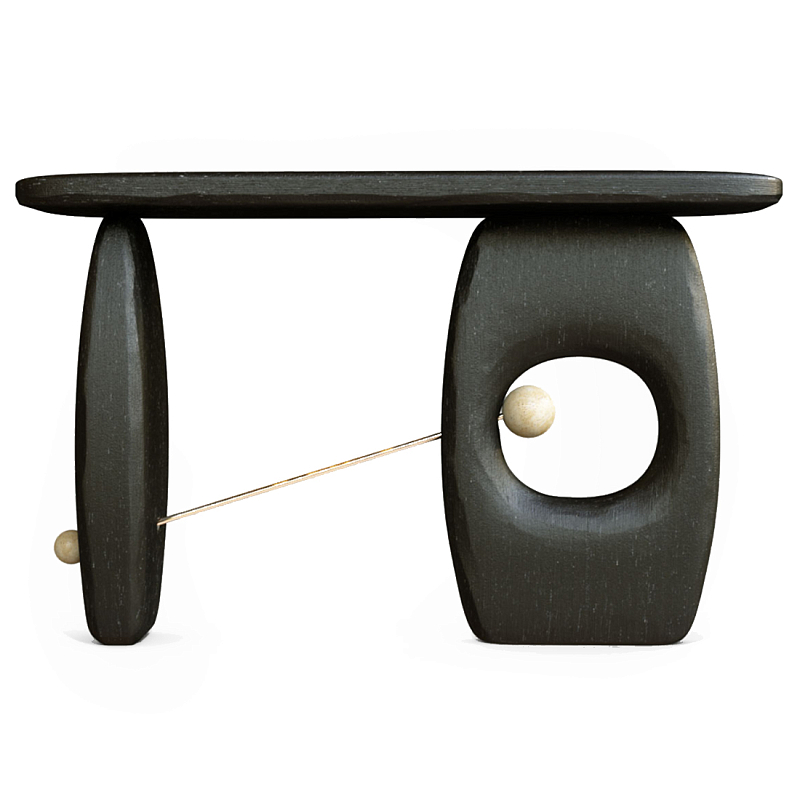 Консоль Lusitania Латунь Черный матовый в Липецке | Loft Concept 