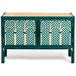 Комод для посуды из ротанга Felice Rattan Green варинант исполнения - 1 | Loft Concept в Липецке