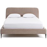 Кровать с обивкой велюр Hazel Velour Beige Bed варинант исполнения - 2 | Loft Concept в Липецке