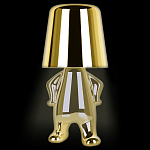 Настольная лампа фигурная золотого цвета с гладким абажуром Высота 19 см Sophia варинант исполнения - 1 | Loft Concept в Липецке