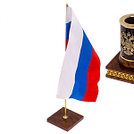 Настольный письменный набор с часами из природного камня обсидиана Royal Set варинант исполнения - 7 | Loft Concept в Липецке