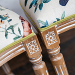 Стул из массива бука бежевый с изображением птиц и цветов Beige Green Chinoiserie Birds Garden Chair варинант исполнения - 4 | Loft Concept в Липецке