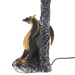 Настольная лампа Дракон Dragon Black Gold Table Lamp Синий Абажур варинант исполнения - 2 | Loft Concept в Липецке