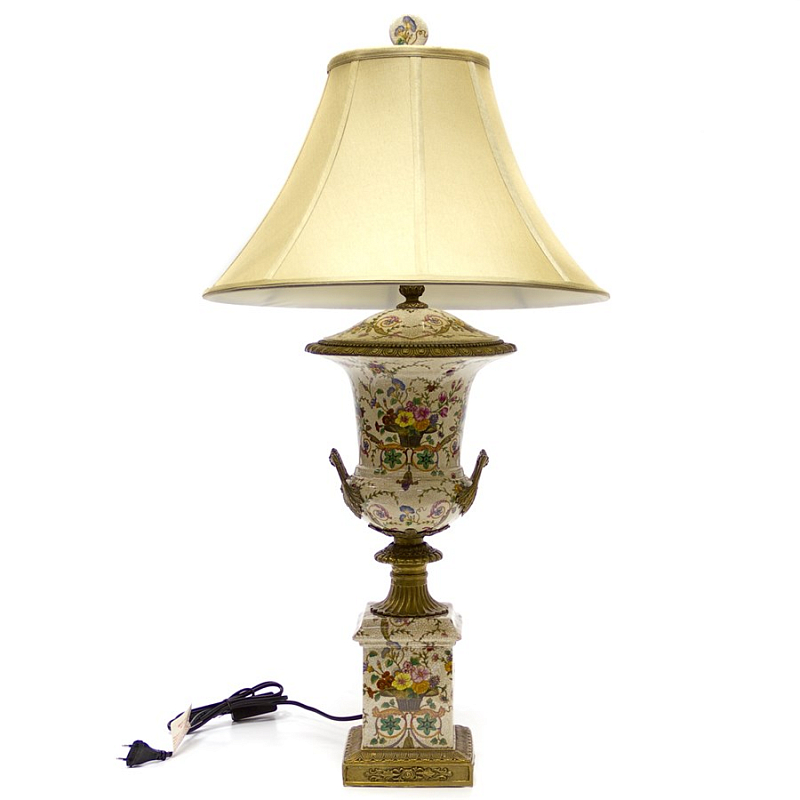 Настольная лампа Pedestal Lamp Белый Бронза Бежевый в Липецке | Loft Concept 