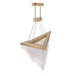 Люстра золотого цвета в форме галочки с каскадом длинных прозрачных трубок Eurofase варинант исполнения - 5 | Loft Concept в Липецке