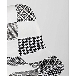 Пластиковый стул на ножках из массива бука Eames Черно-Белый Пэчворк варинант исполнения - 2 | Loft Concept в Липецке