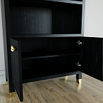 Книжный Стеллаж Elsa Dreams Black с задней стенкой варинант исполнения - 3 | Loft Concept в Липецке