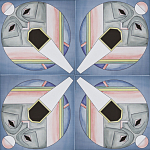 Плитка дизайнерская с узором Маска варинант исполнения - 1 | Loft Concept в Липецке