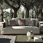 Дизайнерский уличный диван из массива дерева с плетеной спинкой PALINFRASCA Sofa варинант исполнения - 22 | Loft Concept в Липецке