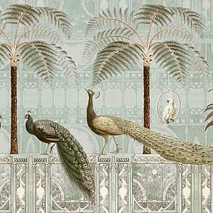 Обои ручная роспись Chinoiserie Birds Palace Royal