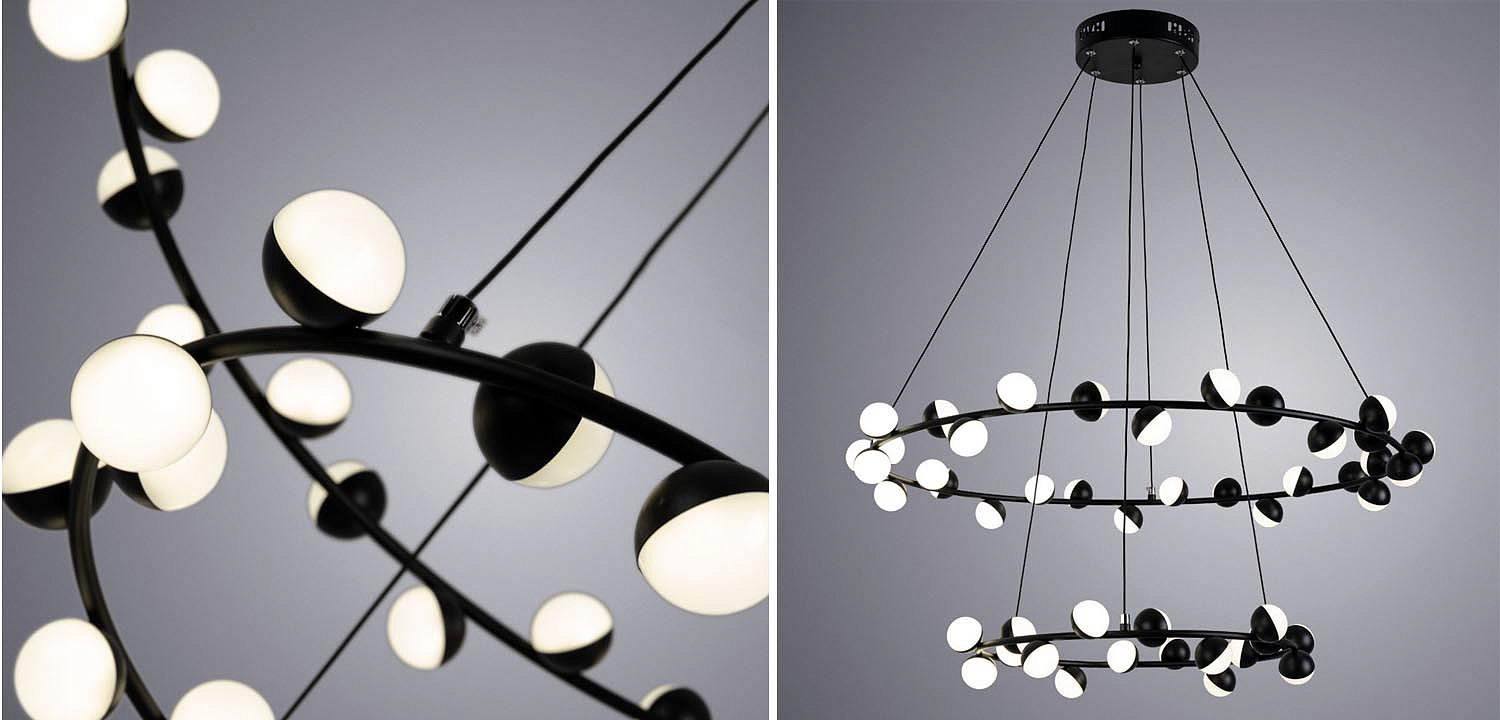 Люстра Vilelme Chandelier black double Люстра Vilelme Chandelier black double - Loft-Concept в Липецке