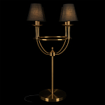 Настольная лампа на металлическом основании бронзового цвета с 4-мя черными конусовидными абажурами Dignity варинант исполнения - 2 | Loft Concept в Липецке