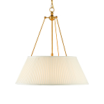 Подвесной светильник светодиодный с фактурным тканевым конусообразным абажуром White Fabric Lampshade варинант исполнения - 1 | Loft Concept в Липецке