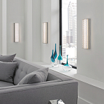 Бра прямоугольное в серебрянном цвете с ажурной решеткой Feiss варинант исполнения - 3 | Loft Concept в Липецке