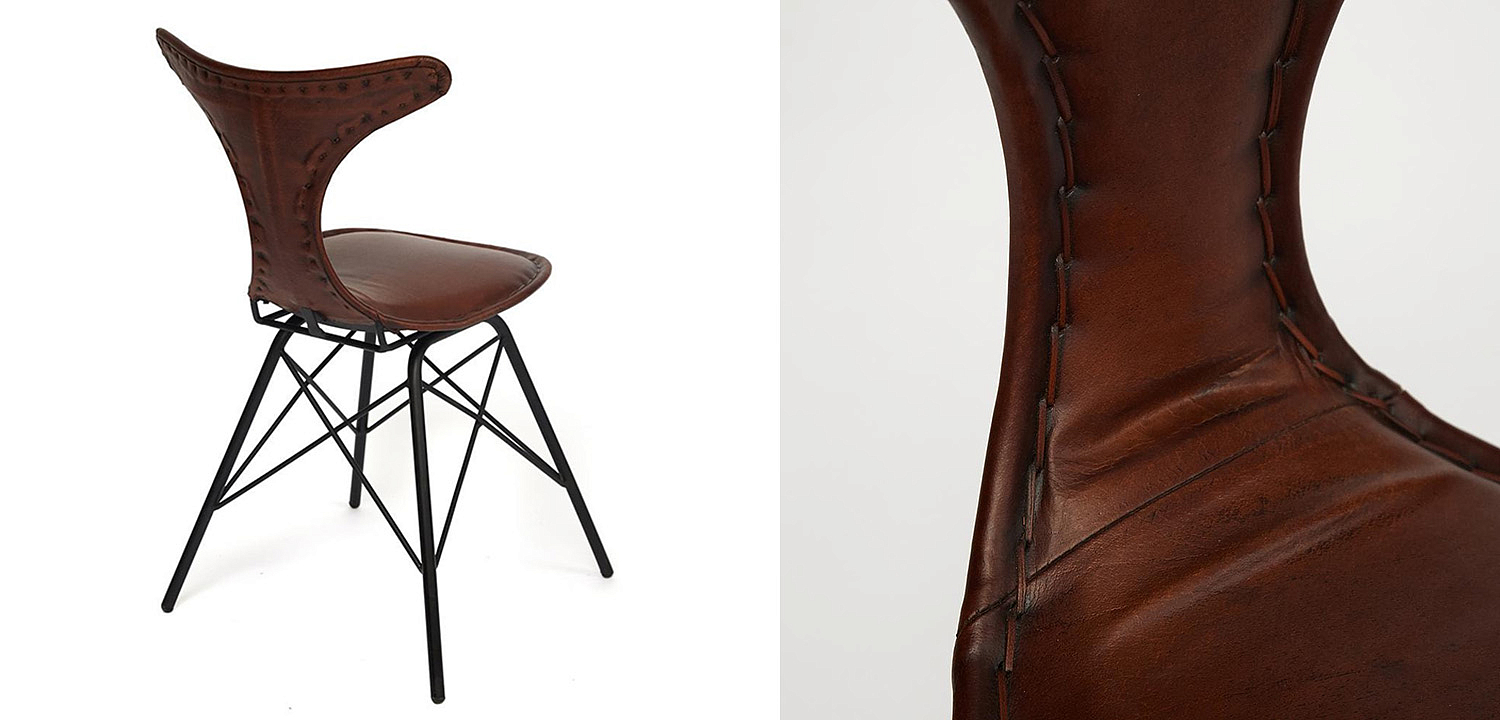 Стул Buffalo Leather Industrial Chair Стул Buffalo Leather Industrial Chair - Loft-Concept в Липецке