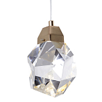 Подвесной светильник с хрустальным плафоном Esme Crystal Gold Hanging lamp варинант исполнения - 1 | Loft Concept в Липецке