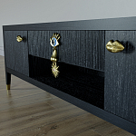 TV-тумба Дизайнерская Elsa Dreams Black варинант исполнения - 2 | Loft Concept в Липецке