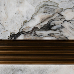 Тумба под телевизор с мраморной столешницей Uniqueness Marble варинант исполнения - 4 | Loft Concept в Липецке