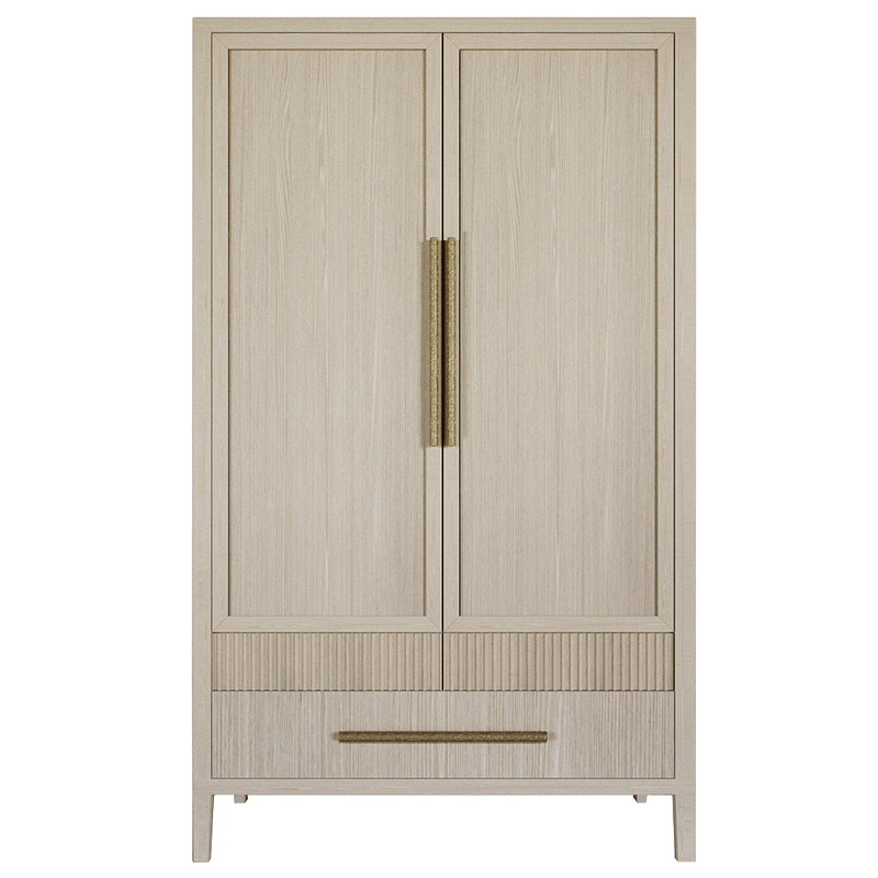 Шкаф платяной Primo с выдвижными ящиками шпон Черный дуб Древесина Золотой в Липецке | Loft Concept 