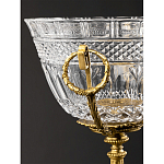 Чаша из рельефного стекла прозрачного цвета на бронзовой подставке Eden Garden варинант исполнения - 5 | Loft Concept в Липецке