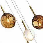 Люстра светодиодная с сферическими стеклянными плафонами Splatter варинант исполнения - 4 | Loft Concept в Липецке