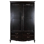 Шкаф черный с двумя дверцами и 4-мя ящиками Vintage  варинант исполнения - 1 | Loft Concept в Липецке