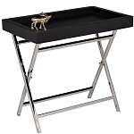 Стол сервировочный кожаный с декором в виде золотистой фигуркой лося Embodiment of Style варинант исполнения - 1 | Loft Concept в Липецке