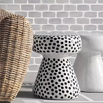 Дизайнерский журнальный стол белый в чёрный горох Gefan варинант исполнения - 1 | Loft Concept в Липецке