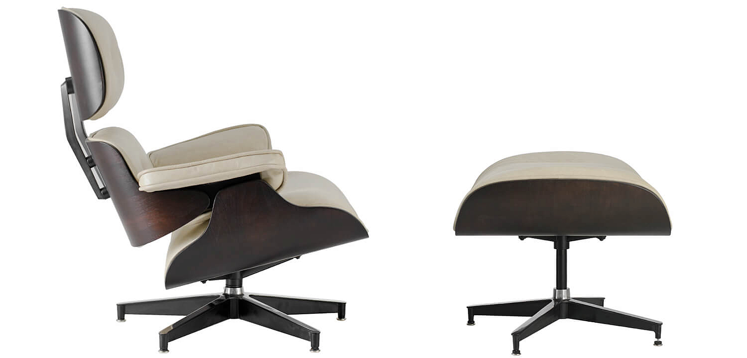 Кресло Eames Lounge Chair & Ottoman cream Кресло Eames Lounge Chair & Ottoman cream - Loft-Concept в Липецке