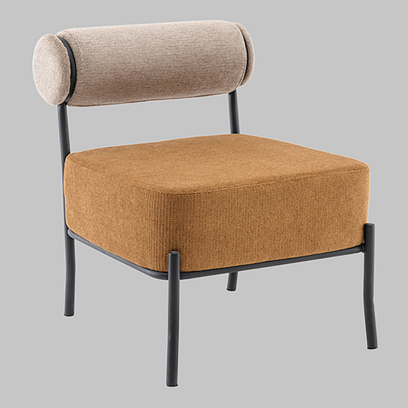 Кресло Ponpoun бежевый терракотовый Охра Капучино  Черный в Липецке | Loft Concept 