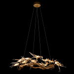 Люстра подвесная с прозрачными стеклянными птичками на ветвях Диаметр 100 см Serip Voa варинант исполнения - 3 | Loft Concept в Липецке