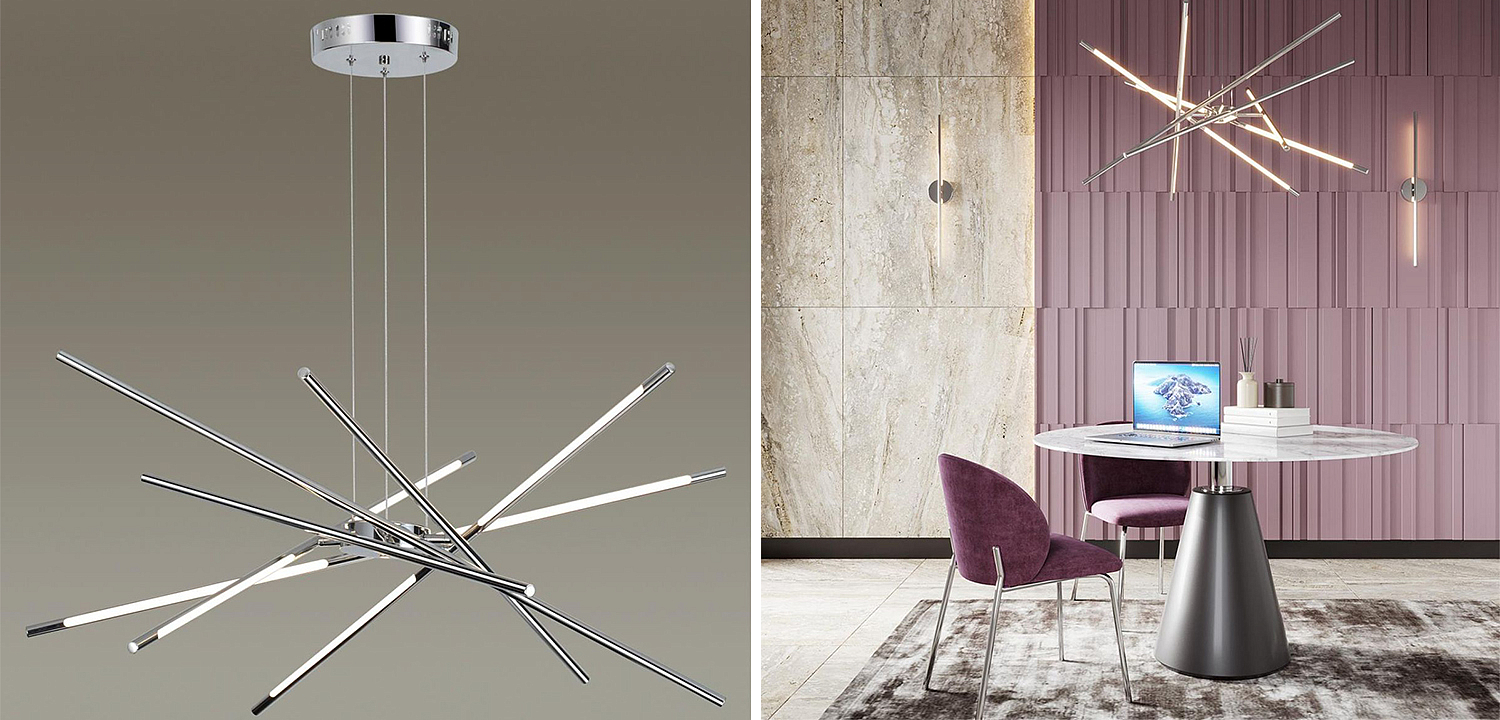 Люстра Trumpet Tube Chrome Chandelier Люстра Trumpet Tube Chrome Chandelier - Loft-Concept в Липецке