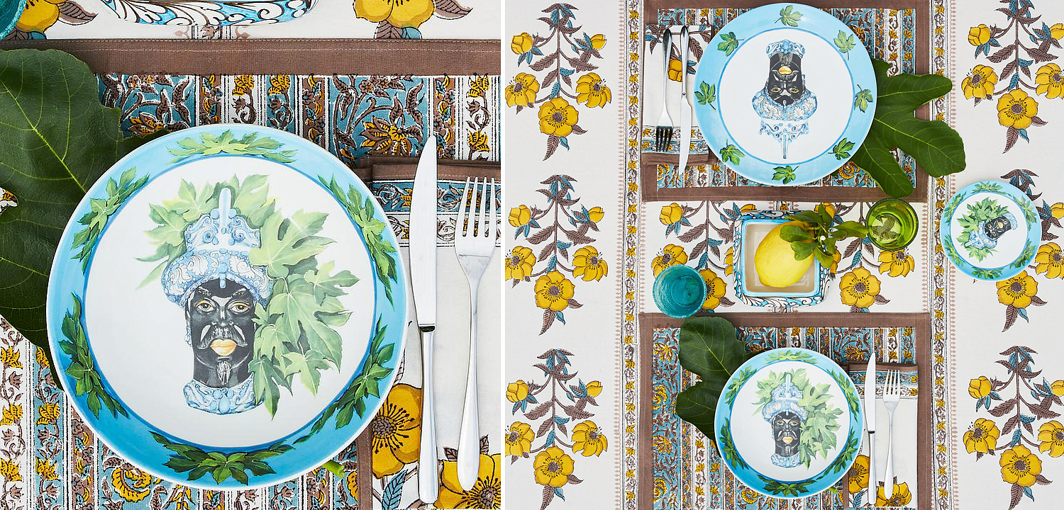 Тарелка Abhika SOUP PLATE MORO HEAD D22,5 Тарелка Abhika SOUP PLATE MORO HEAD D22,5 - Loft-Concept в Липецке
