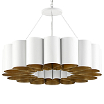 Люстра круглая фактурная в сочетании белого и золотого цвета Wide Stripes of Ribbon варинант исполнения - 4 | Loft Concept в Липецке