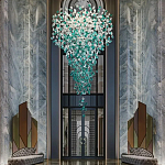 Люстра зеленая каскадная Green Light CascadeDroplet Chandelier варинант исполнения - 1 | Loft Concept в Липецке