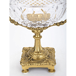 Чаша из рельефного стекла прозрачного цвета на бронзовой подставке Eden Garden варинант исполнения - 3 | Loft Concept в Липецке