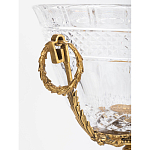 Чаша из рельефного стекла прозрачного цвета на бронзовой подставке Eden Garden варинант исполнения - 2 | Loft Concept в Липецке