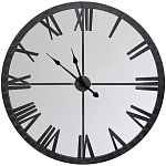 Часы настенные зеркальные с чёрным металлическим циферблатом Mirror Tower Clock варинант исполнения - 1 | Loft Concept в Липецке