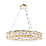 Люстра подвесная круглая из прозрачного хрусталя с золотым корпусом Selfsufficient варинант исполнения - 6 | Loft Concept в Липецке