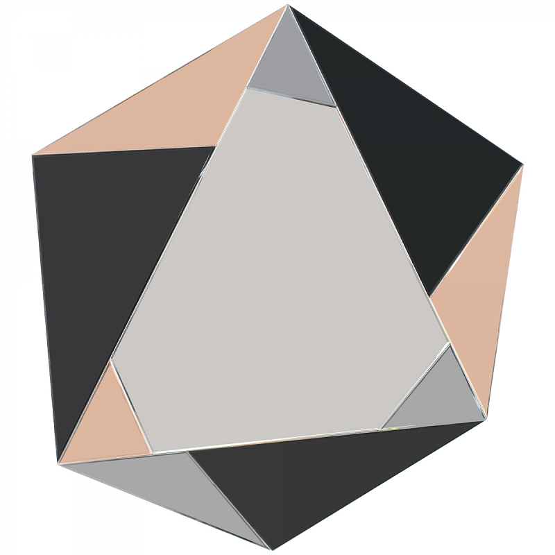 Зеркало Mirror Geometry Коричневый Черный Зеркало Mirror Geometry Коричневый Черный в Липецке | Loft Concept