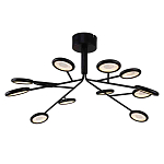 Люстра черного цвета с 12-ю круглыми плафонами Bendik Lighting варинант исполнения - 2 | Loft Concept в Липецке