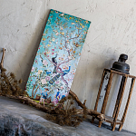 Постер на холсте в стиле шинуазри с изображением сада Chinoiserie Imperial Garden Peacocks on a Tree варинант исполнения - 2 | Loft Concept в Липецке