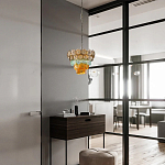 Люстра конусовидная с каскадом из разноцветных круглых подвесов Key Lustar варинант исполнения - 4 | Loft Concept в Липецке