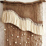 Дизайнерское Панно Дюна Макраме из нитей и бусин Wall Panel Dune варинант исполнения - 1 | Loft Concept в Липецке